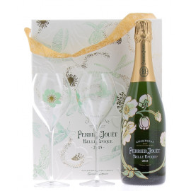 Perrier-Jouët "Belle Epoque" - Millésimé 2015 - Coffret 2 flûtes, édition limité