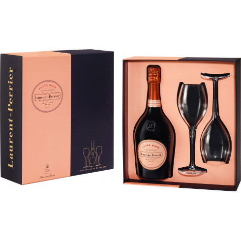 Laurent-Perrier Rosé - Coffret deux flûtes