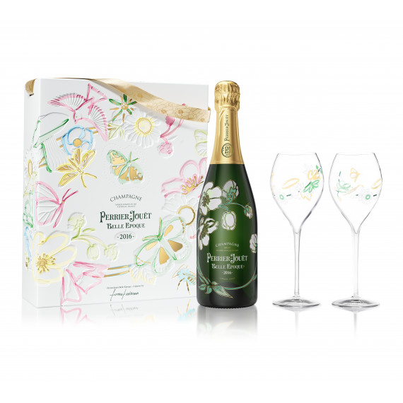 Perrier-Jouët "Belle Epoque" - Millésimé 2015 - Coffret 2 flûtes, édition limité