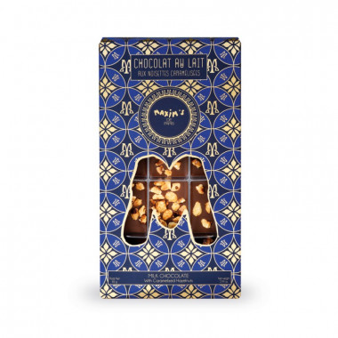 Tablette de chocolat lait/noisettes caramélisées - Maxim's (85g)