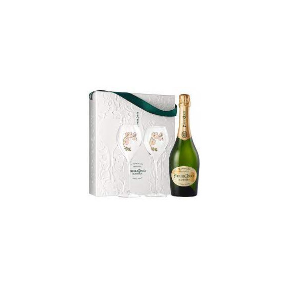 Perrier-Jouët "Grand brut" - Coffret 2 flûtes