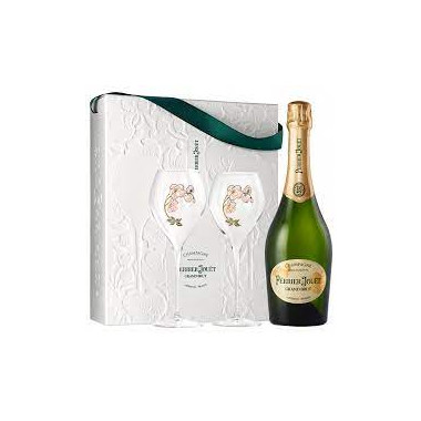 Perrier-Jouët "Grand brut" - Coffret 2 flûtes