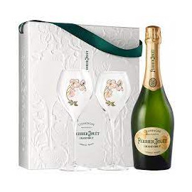 Perrier-Jouët "Grand brut" - Coffret 2 flûtes